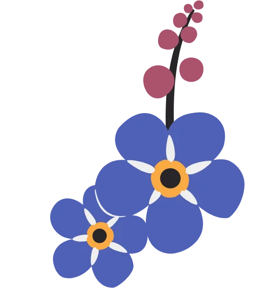 forget me not flowers icon 3